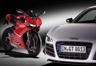 Ducati 1199 Panigale S oraz Audi R8 GT Ducati 1199 Panigale S oraz Audi R8 GT