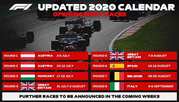 Formuła 1 kalendarz 2020 Formuła 1 kalendarz 2020
